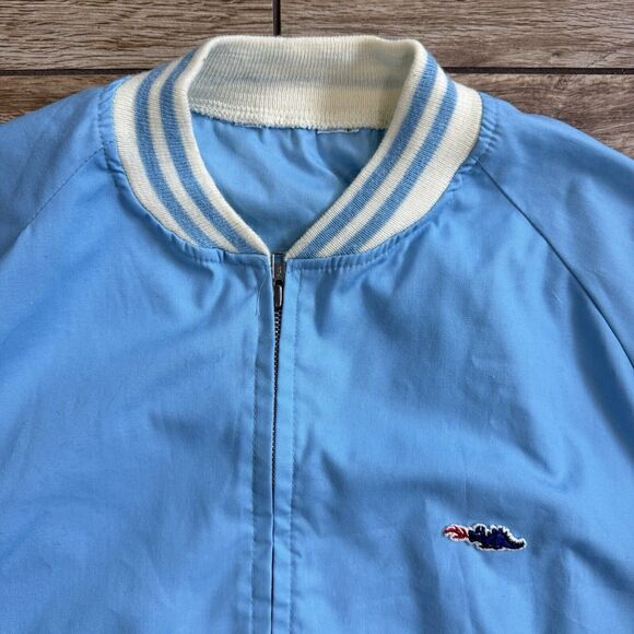 Vintage Sears Thin Bomber Jacket Light Blue Size XXL - Picture 5 of 12